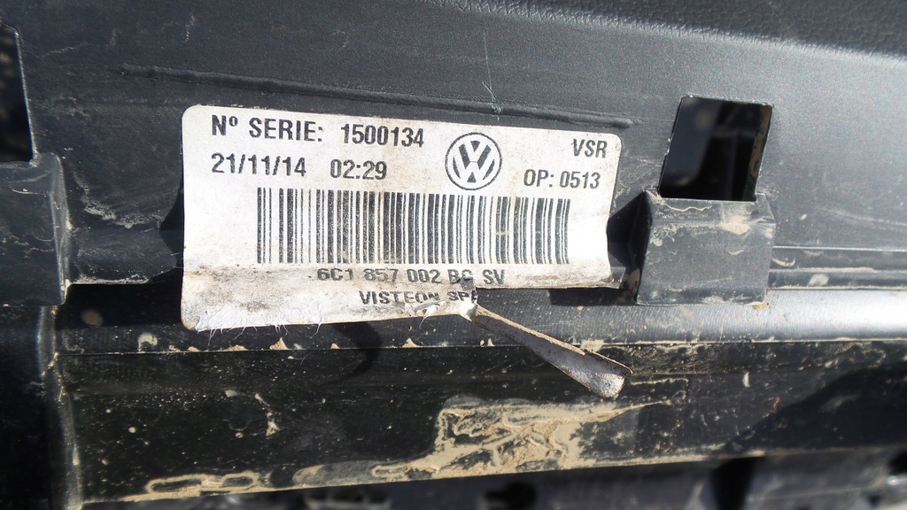 фото №10, Приборная панель консоль vw polo v 6c0 6c1857002 2015 6c0 lif