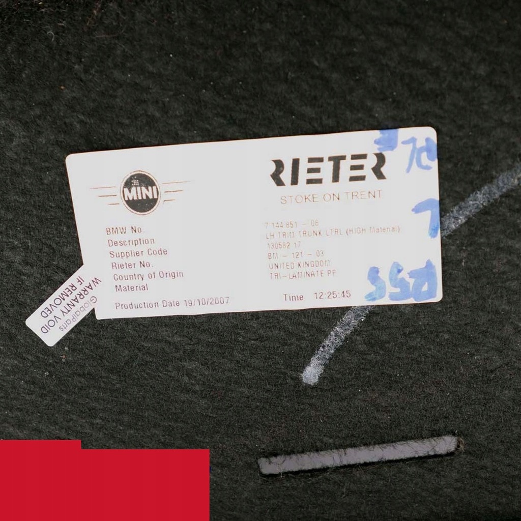 фото №10, Mini r55 clubman корпус обшивка багажника лівий 7144851