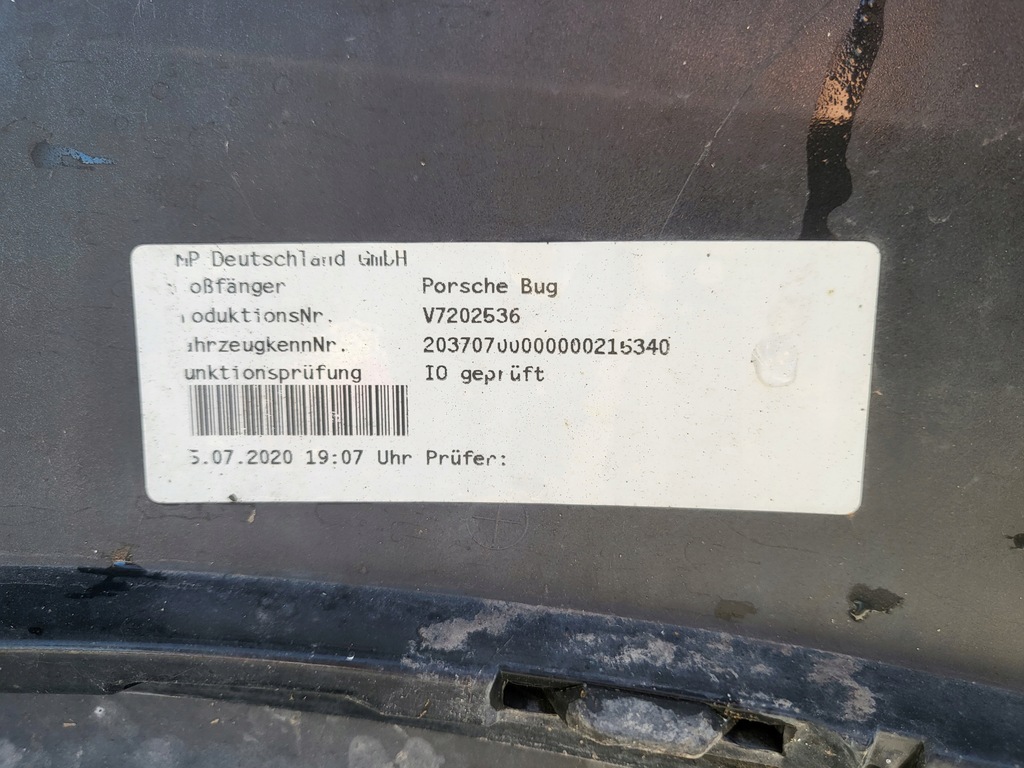 фото №12, Porsche taycan бампер перед передний 9j1807221