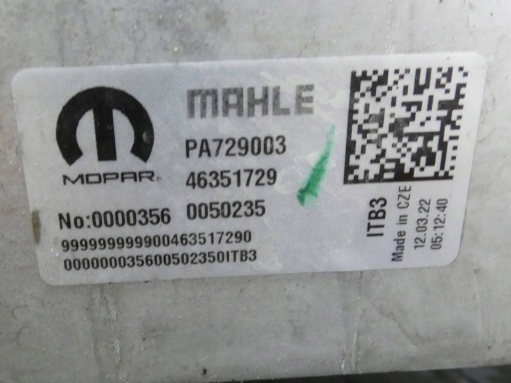 Интеркулер jeep compass alfa tonele fiat 500 1.5 hybrid 46351729 Недорого