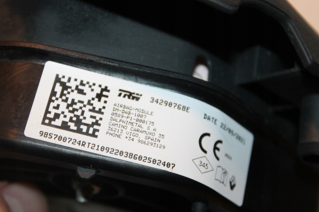 фото №4, Подушка подушка безпеки повітряна renault master 985700724r