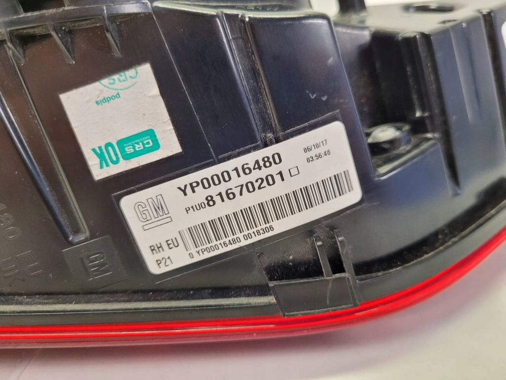 фото №12, Лампа задня w кришка права сторона opel grandland x 2019 yp00016480