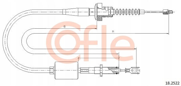 Трос сцепления cofle 18.2522 Доставка