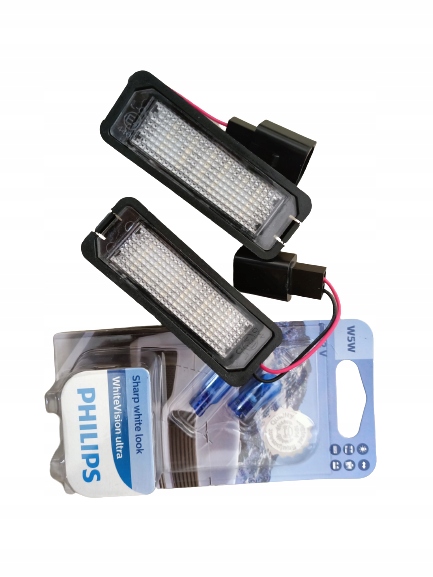 фото №3, 2 фонари номерного знака led philips seat altea leon ii