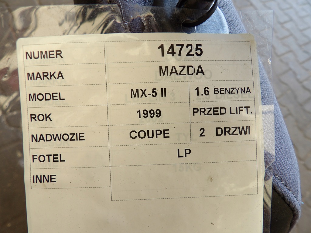 фото №11, Mazda mx-5 ii сидіння передні