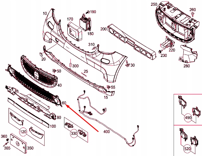 фото №10, Smart fortwo coupe 453 бампер передний средняя решётка впуск a4538880523