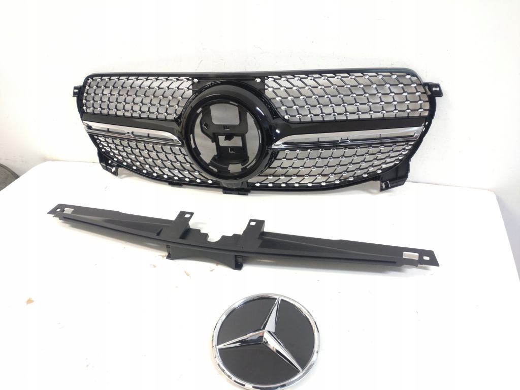 фото №12, Новый решётка радиатора решётка радиатора радиатора mercedes gle w167 2019- diamond black камера