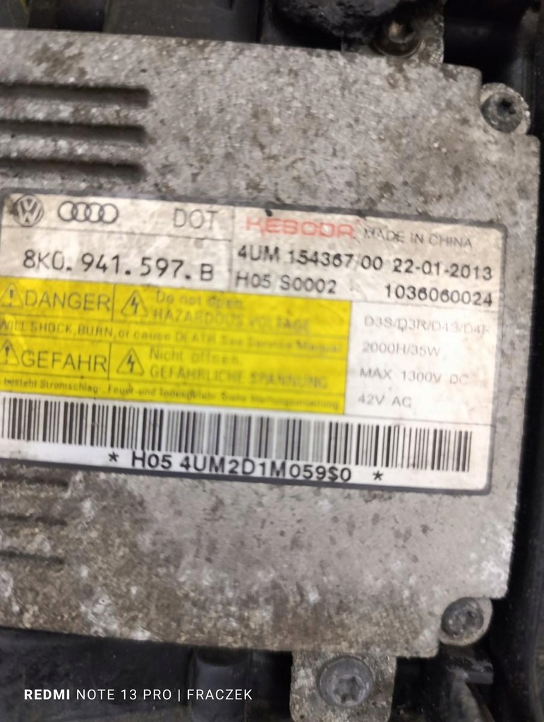 фото №15, Лампа ліва передня ксенон audi q5 sq5 90036428