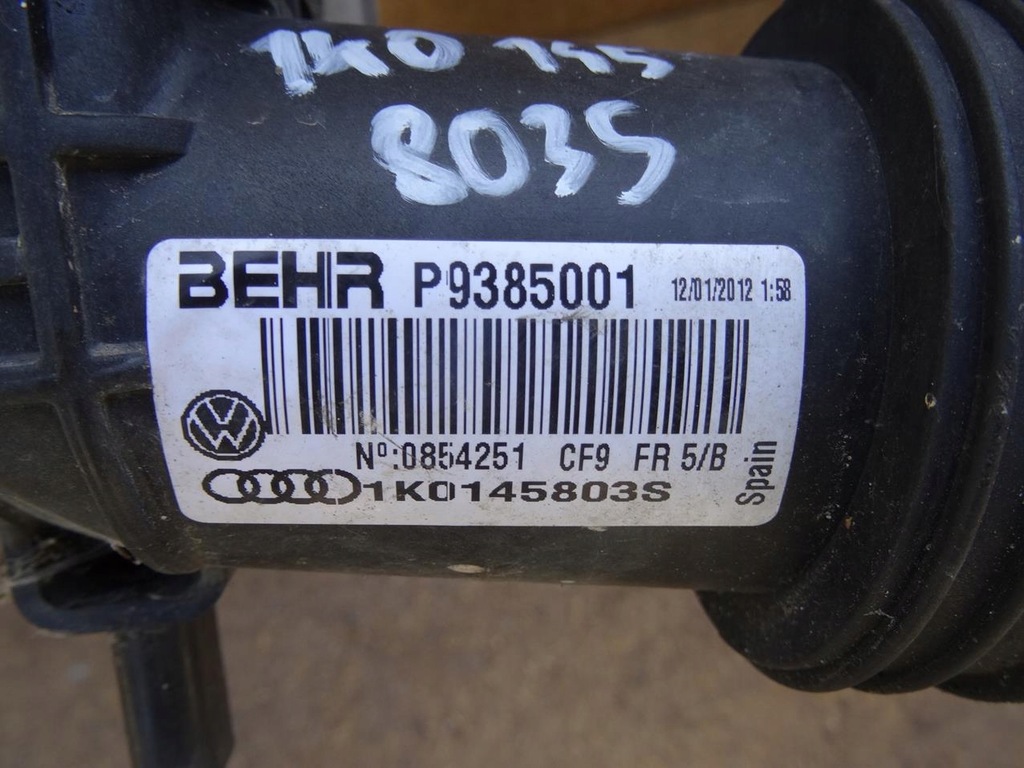 фото №12, Golf v audi a3 8p tt 8j leon ii 2.0 tfsi радиатор интеркулер 1k0145803s