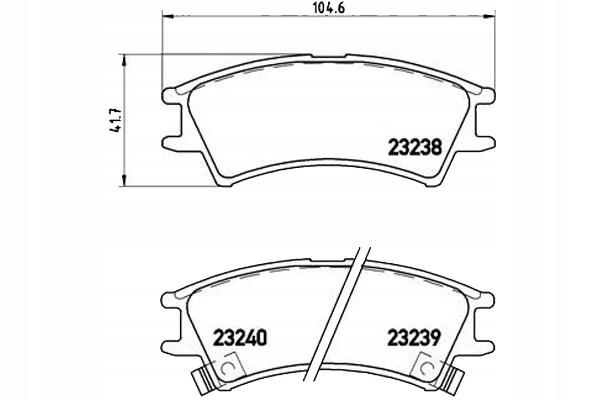 фото №1, Brembo гальмівні колодки гальмівні hyundai atos 1.0 97- bremb
