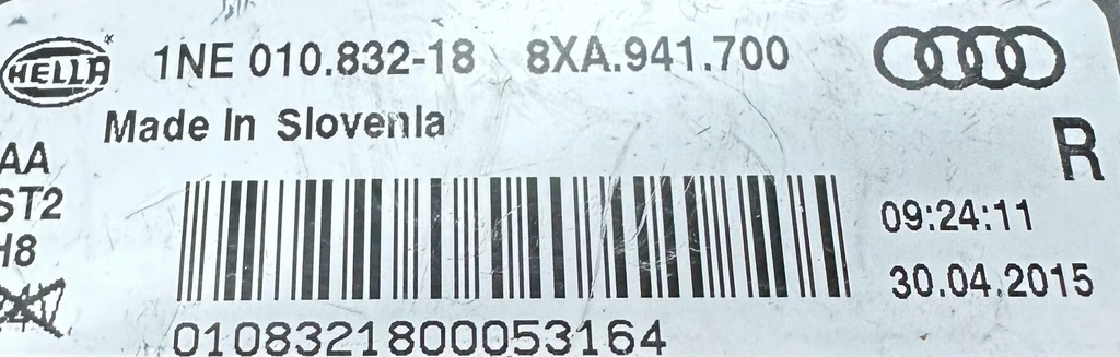 фото №7, Audi a1 8x противотуманная фара правый 8xa941700