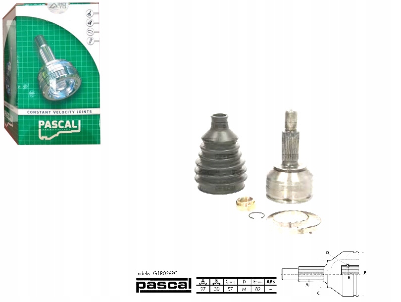 фото №1, Pascal набор шарнир приводного pas, g1r028pc