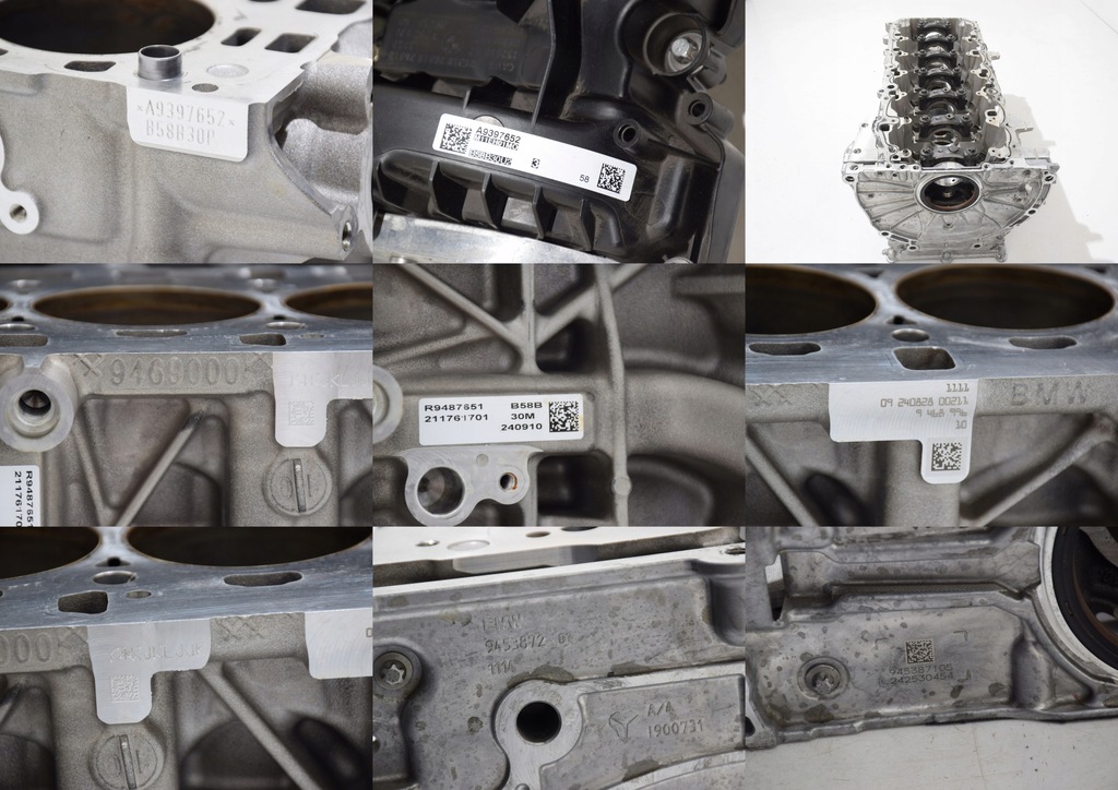 фото №15, Bmw g20 g21 g22 g23 g26 g07 g05 b58b30p блок dół двигателя поршни wał коленчатый
