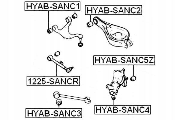фото №1, Втулка подшипник рычага febest 527203k050 551182b00