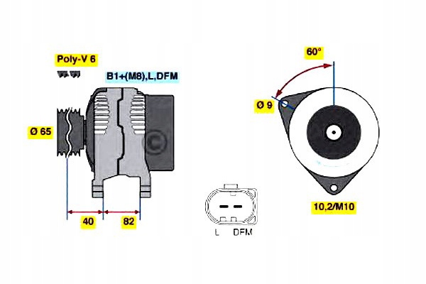 Генератор bosch 986 044 470 Цена