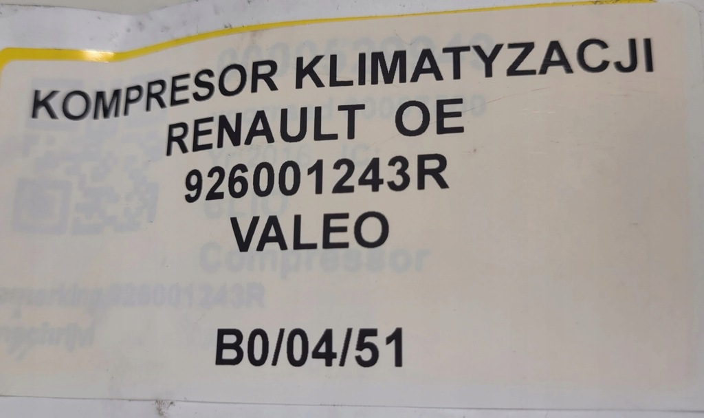 фото №7, Компрессор кондиционера renault оригинальный номер 926001243r