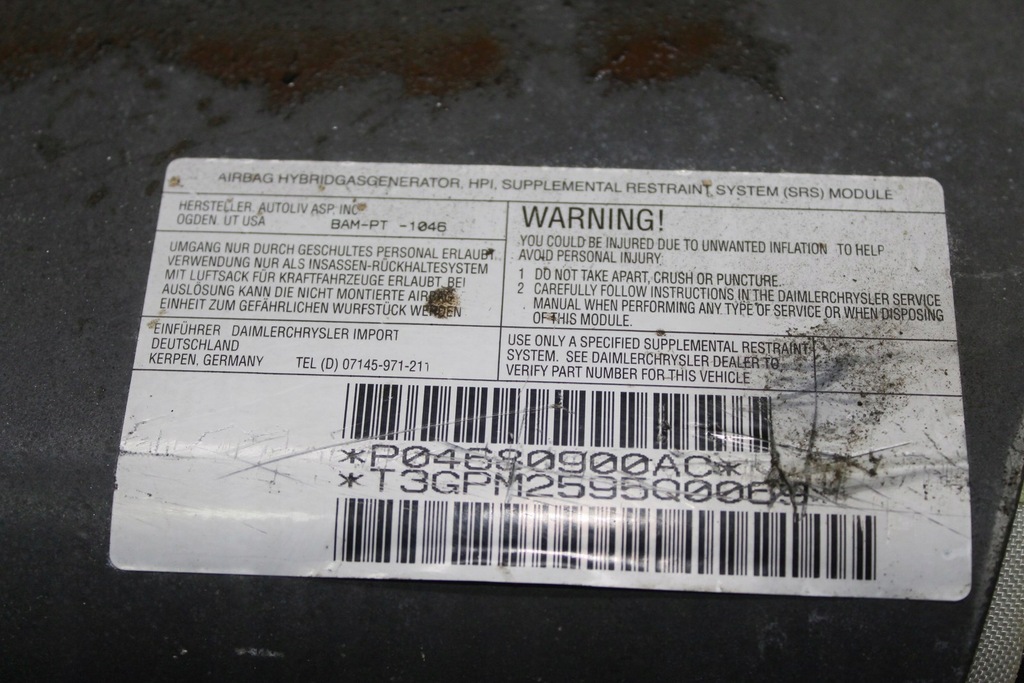 фото №5, Подушка безпеки подушка пасажира pacifica i