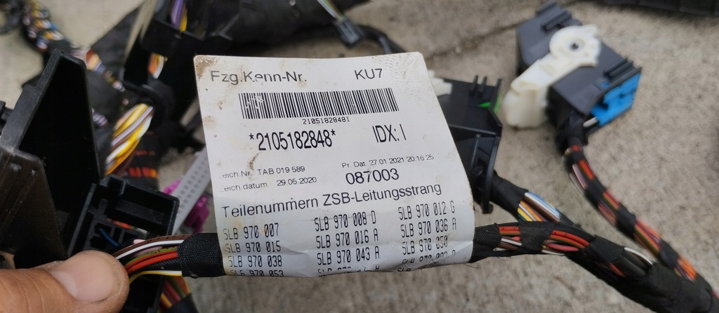 фото №6, Джгут електропроводка салону салон skoda enyaq комплектна