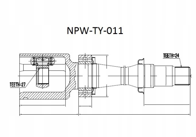 фото №1, Nty шарнір внутрішній - toyota rav-4 2.0,2.4 05-, previa 2.4 06-, avensis
