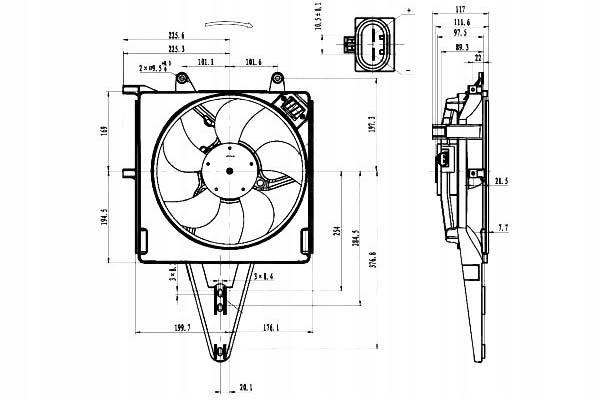 фото №1, Вентилятор радіатора fiat albea palio 96- nrf