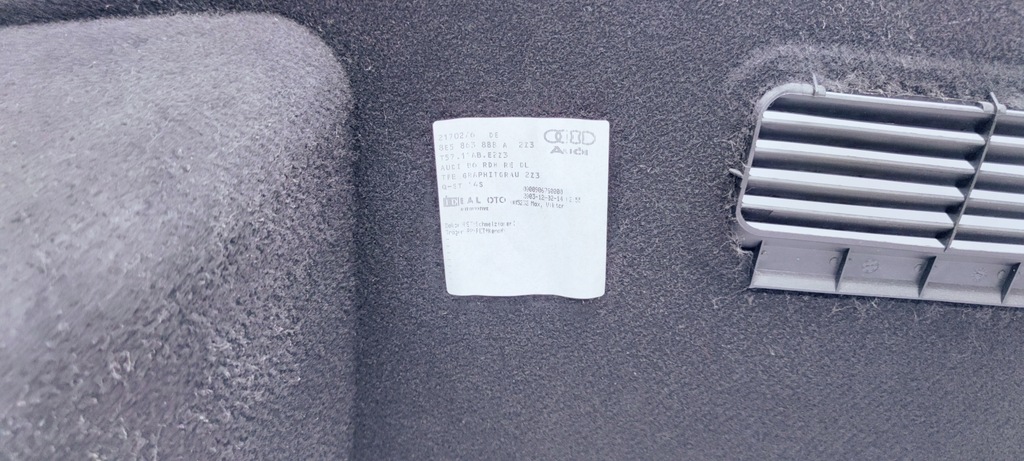 фото №7, Обивка обшивка багажника audi a4 b6 8e0863888a