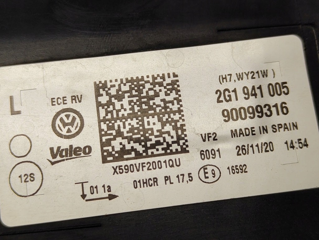 фото №7, Лампа левый перед vw polo vi 2g 2g1941005 2017-