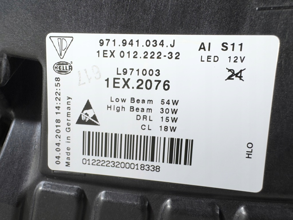 фото №12, Porsche panamera 971 full led фара лампа правая перед eur kpl - super