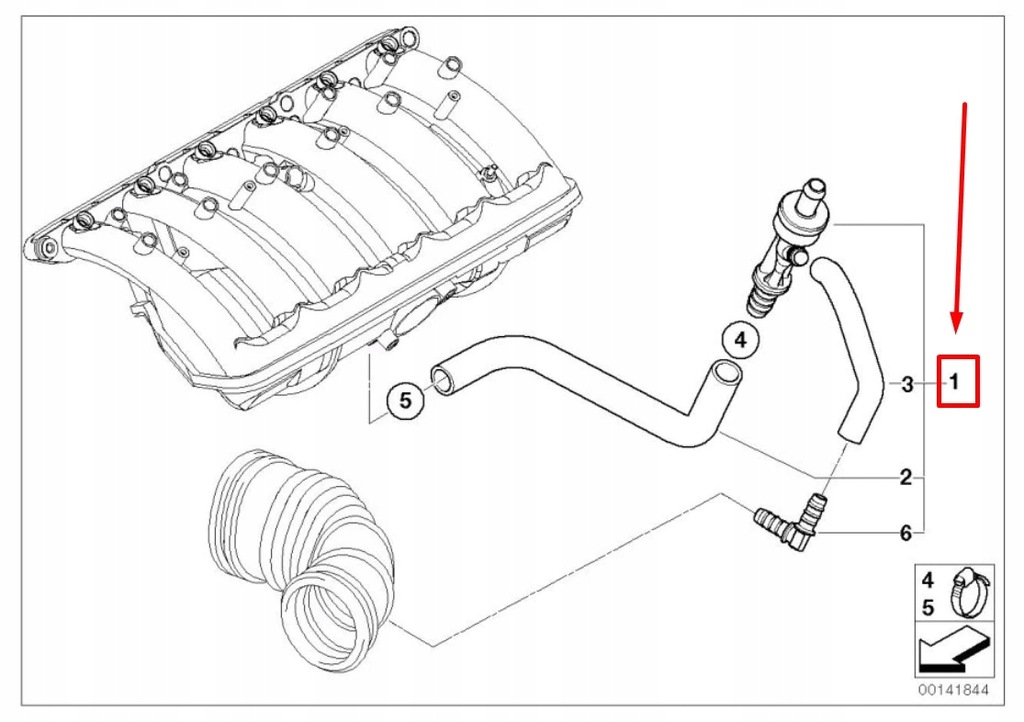 фото №7, Bmw x5 e53 шланг всмоктуючий двигуна 11617546048 7546048 oem