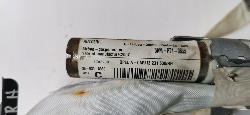 фото №6, Шторка безопасности воздушная правая левая opel astra h kombi