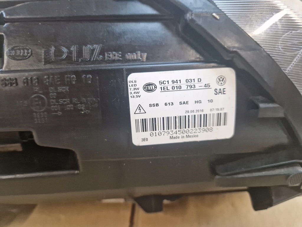 фото №7, Vw new beetle 5c1 лампа ліва лінза led ксенон 5c1941031d