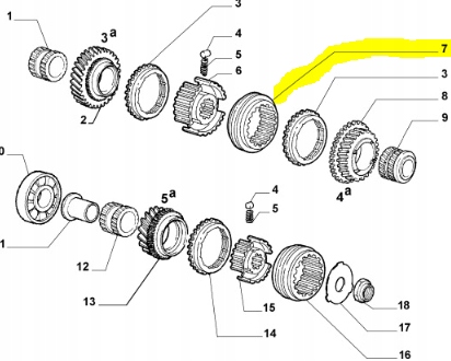 фото №7, Втулка муфта iii iv передача fiat seicento cinquecento оригинальный номер 7774046