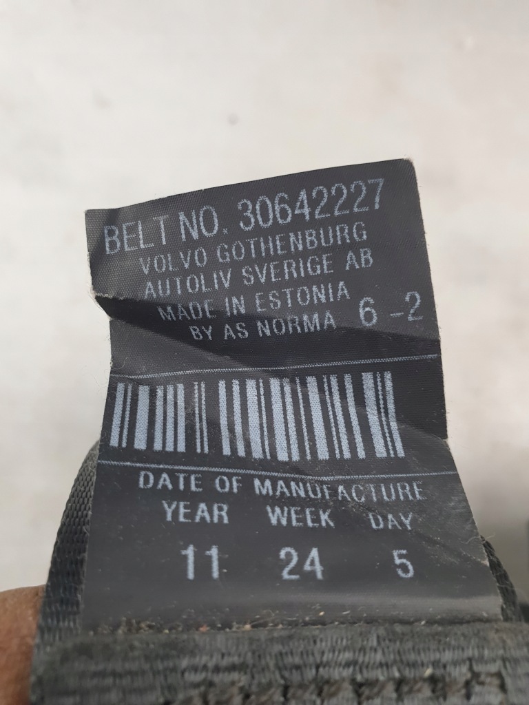 фото №5, Pas безопасности натяжитель левый задняя volvo c30