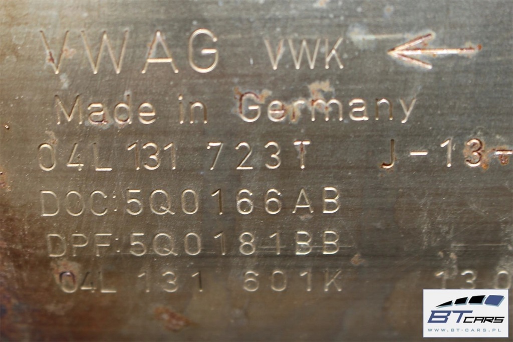 фото №6, Vw golf 7 audi a3 skoda катализатор фильтр частиц твердых dpf 04l131723t 04