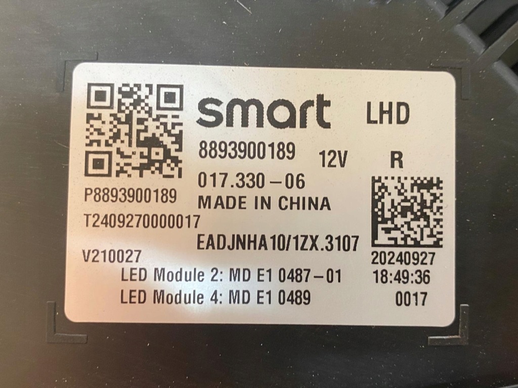 Купить Фара правый  передняя smart #5 full led правый перед 8893900189