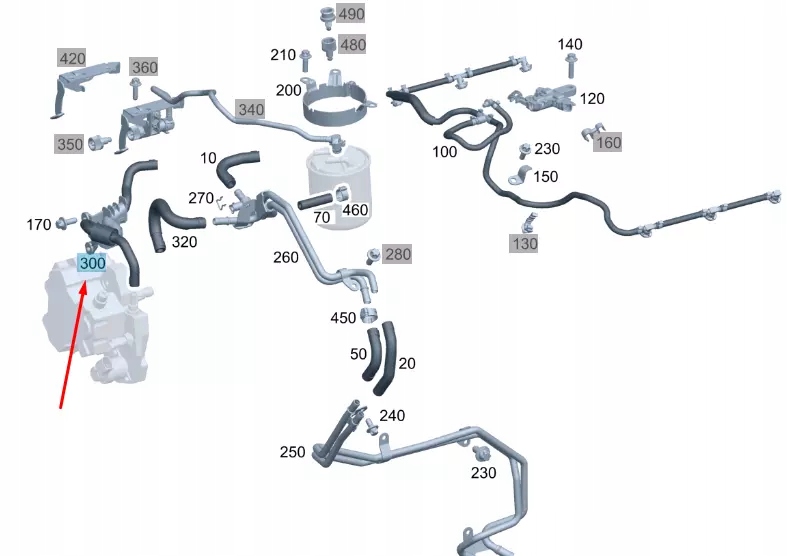 фото №7, Mercedes-benz ml w164 шланг топливный a6420702181 oem