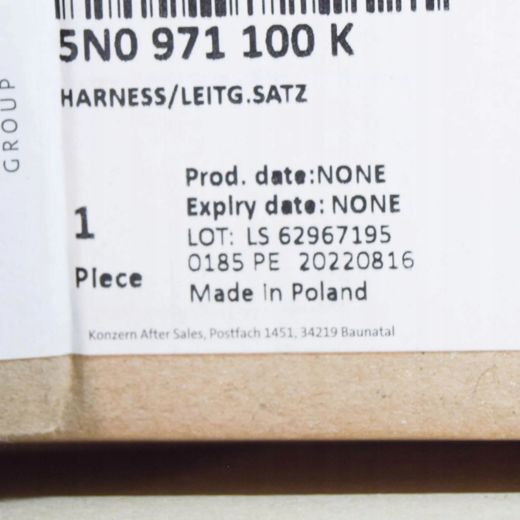 фото №9, Volkswagen tiguan 5n mk1 джгут трубопровід дахові 5n0971100koryginalna