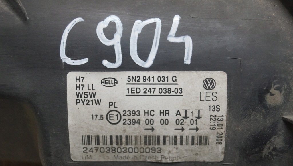 фото №13, Лампа левый перед vw tiguan 5n i