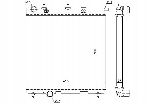 фото №1, Nissens радиатор двигателя citroen c2 c2 enterprise