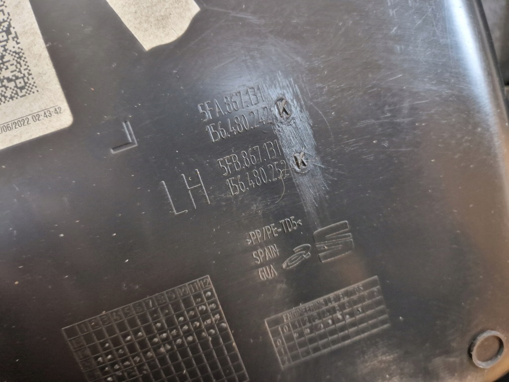 фото №10, Seat leon iv 4 обшивка накладка дверь передних левых перед ambilight 5fa86