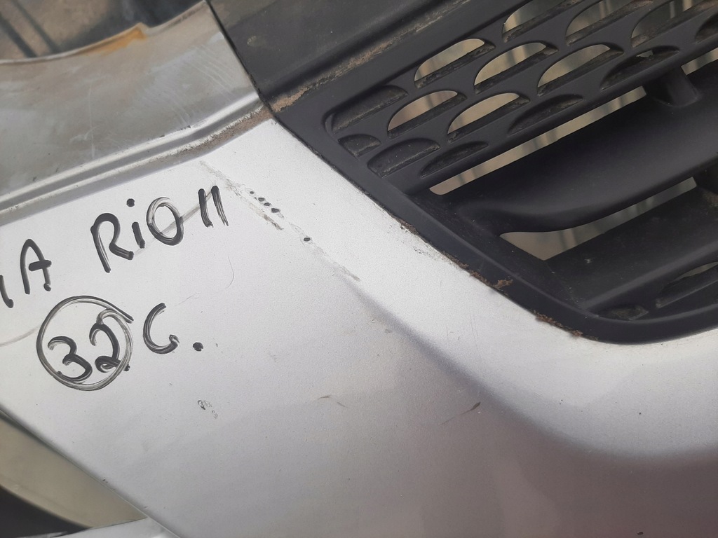 фото №8, Бампер решётка радиатора перед передний kia rio ii 2005-2009 przedlift серебристый