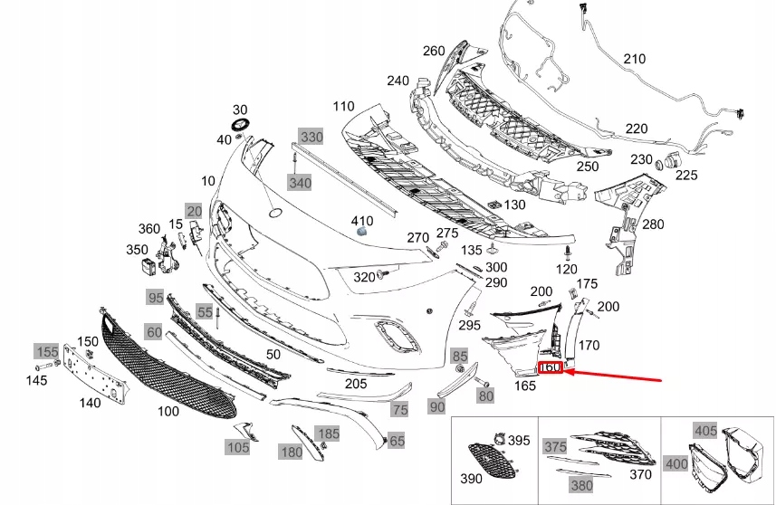 Купити Mercedes-benz a w177 передня частина бампер left lower inner cover a1778853803