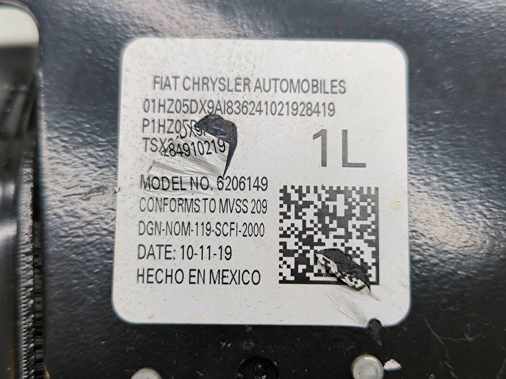 фото №7, Dodge charger 2019 ліва сторона pas безпеки сидіння передній