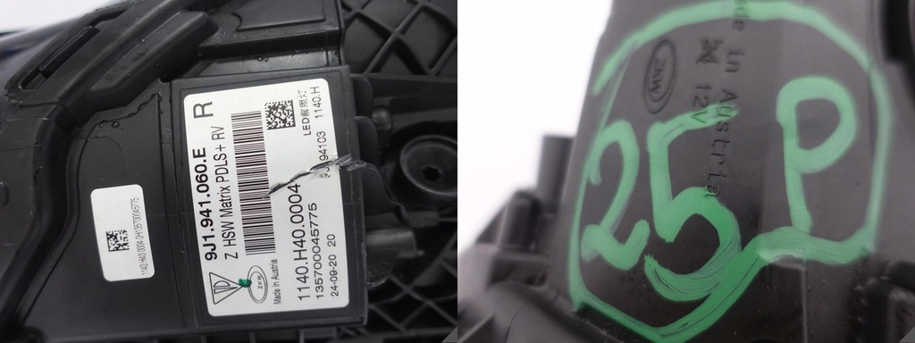 фото №12, Porsche taycan 9j1 matrix full led правая europa лампа