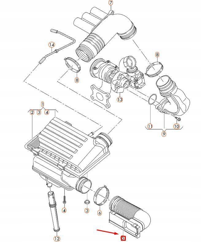 фото №12, Канал воздушный vag audi a1 skoda fabia оригинальный 6r0129618h