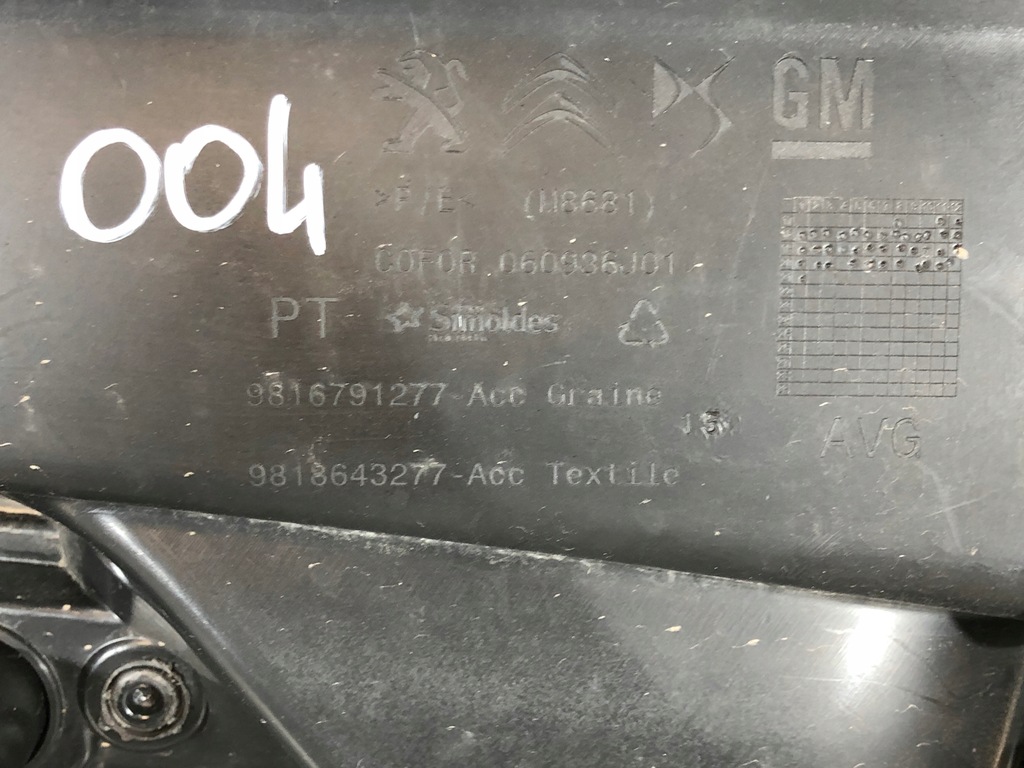 фото №8, Peugeot rifter 18- обшивка дверь обивка левый перед 9816791277