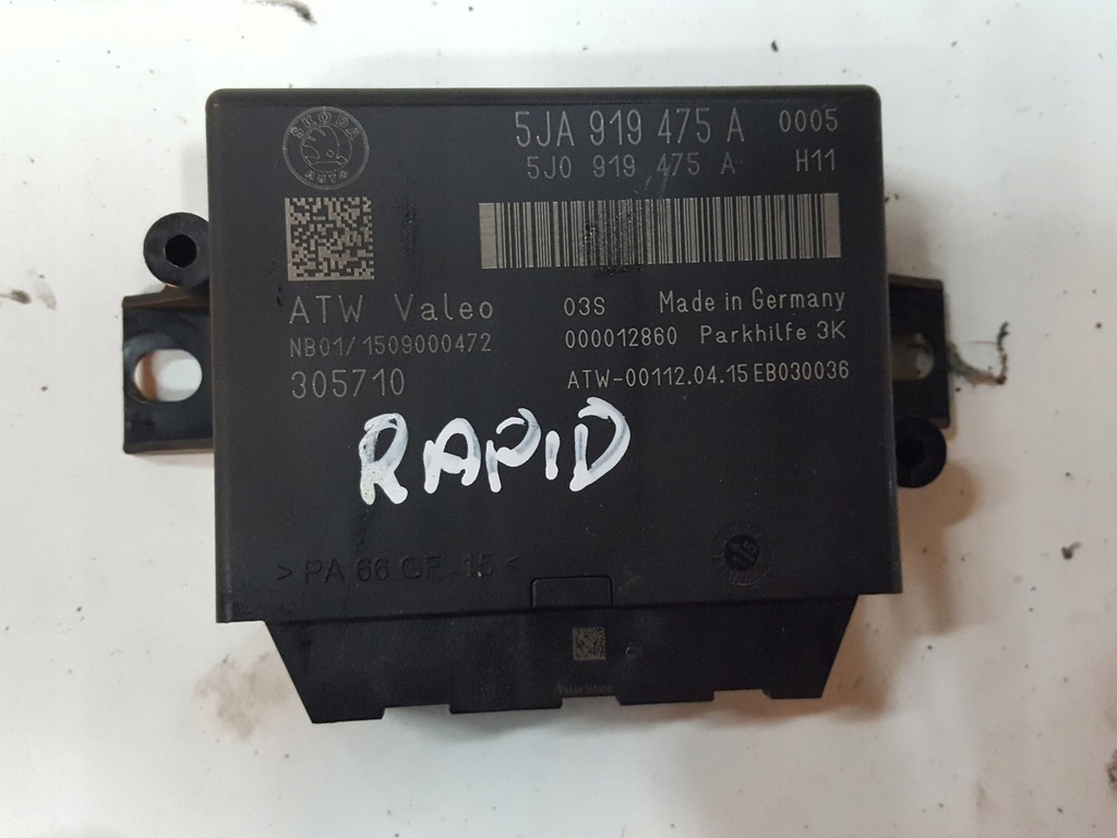 фото №1, Skoda rapid 12-17r toledo iv модуль блок керування pdc