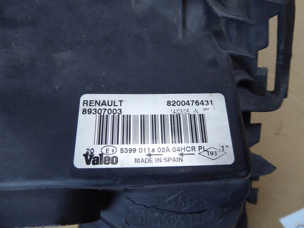 фото №8, Лампа правая перед renault megane ii 2