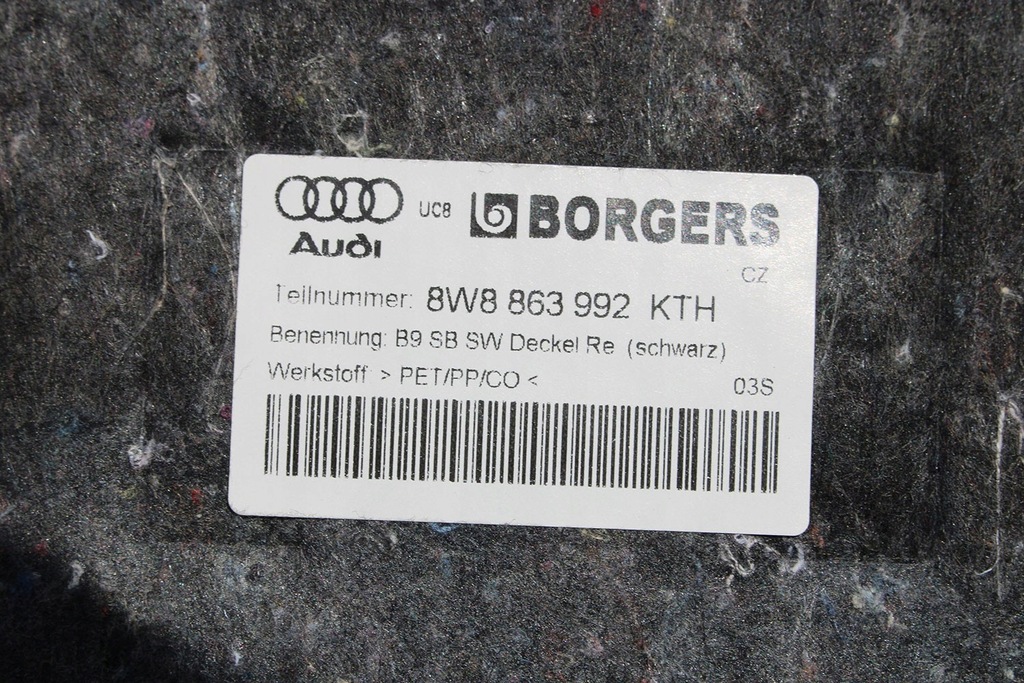 фото №8, Audi a5 sportback обшивка килимок оббивка багажника 8w8863463c 8w8863879f 8w