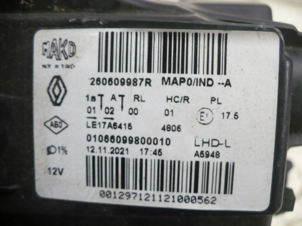 фото №6, Renault clio 5 v лампа led лівий ліва 260609987r eu led справний