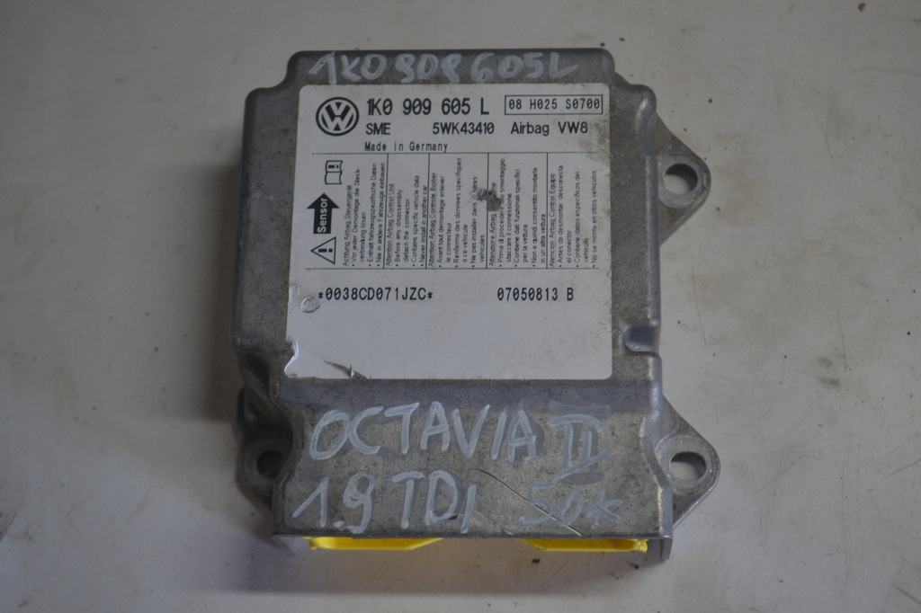 фото №1, Модуль датчик подушка безопасности skoda octavia ii 1.9 tdi